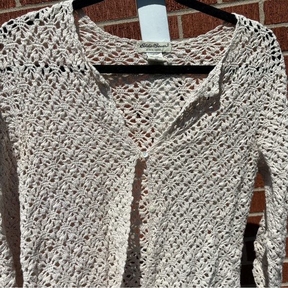 Eddie Bauer XS crochet vintage cardigan - Picture 2 of 5